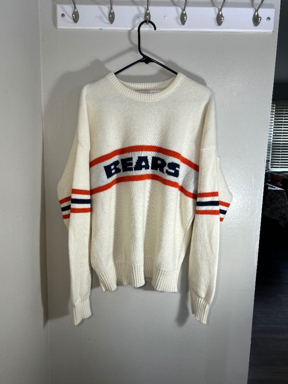 VTG 90s Cliff Engle NFL Chicago Bears Wool Knit Sweater Mens Size XL